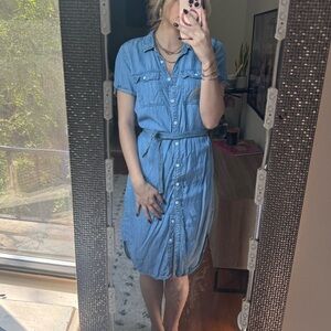 Midi denim dress